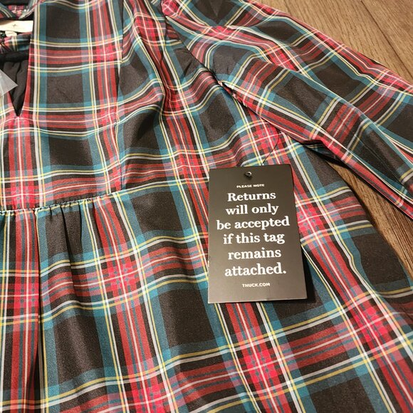 Tuckernuck Highland Tartan Palmerston Dress NWT Green XL - Picture 4 of 12